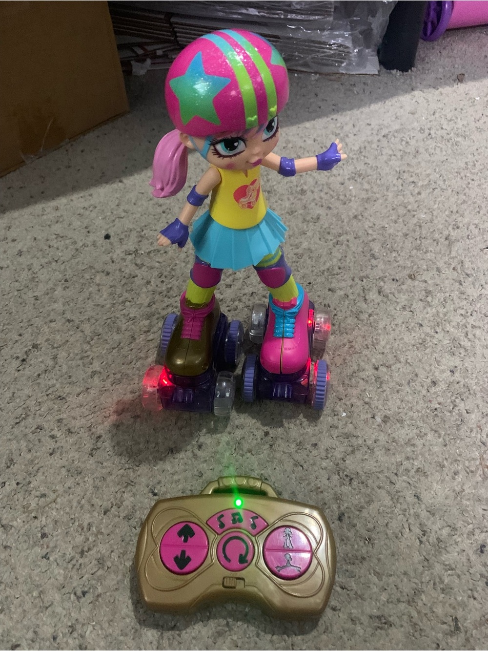 JAKS Pacific Rock n Rollerskate Rainbow Riley Remote Control Musical Doll